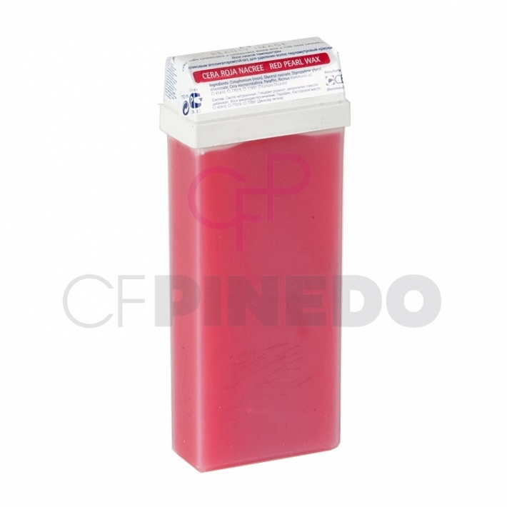 CARTUCHO CERA TIBIA ROJA NACREE ROLLON 110 ML.