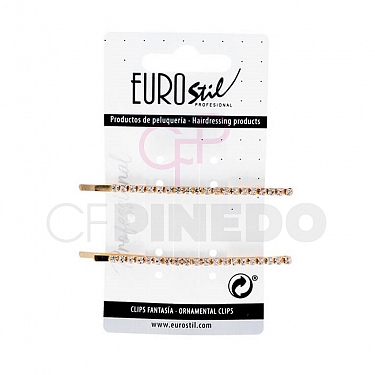 CLIP DORADO CON STRASS 2 UNIDADES REF.06928_1