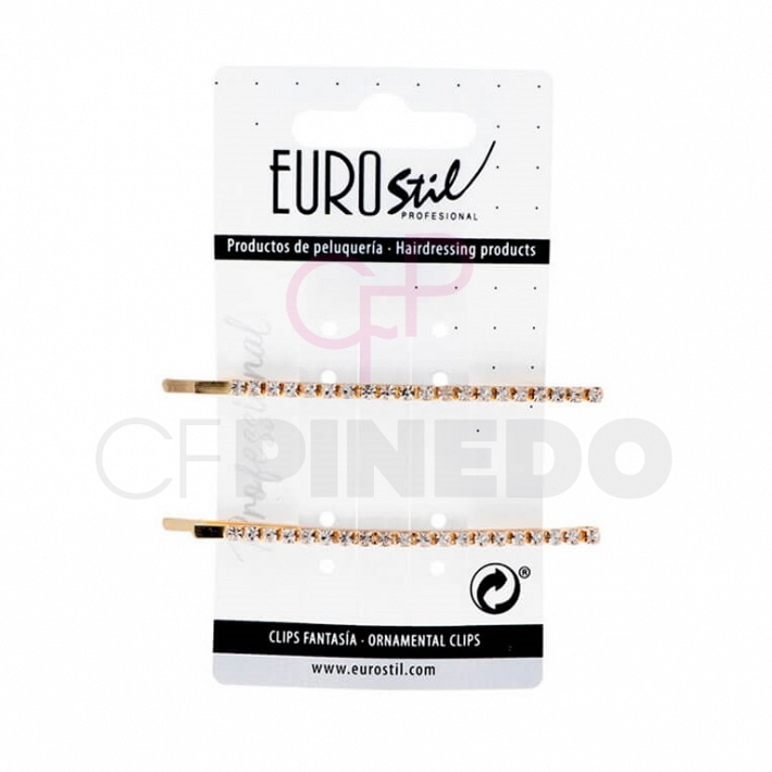 CLIP DORADO CON STRASS 2 UNIDADES REF.06928_1