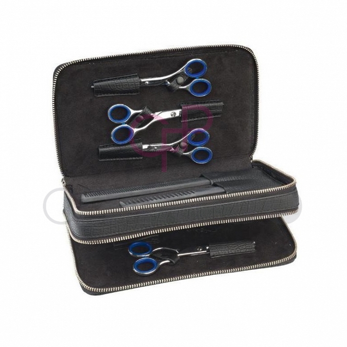 ESTUCHE WALLET NEGRO MATE COCODRILO PAR6 TIJERAS REF. 0151006