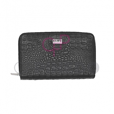 ESTUCHE WALLET NEGRO MATE COCODRILO PAR6 TIJERAS REF. 0151006_1