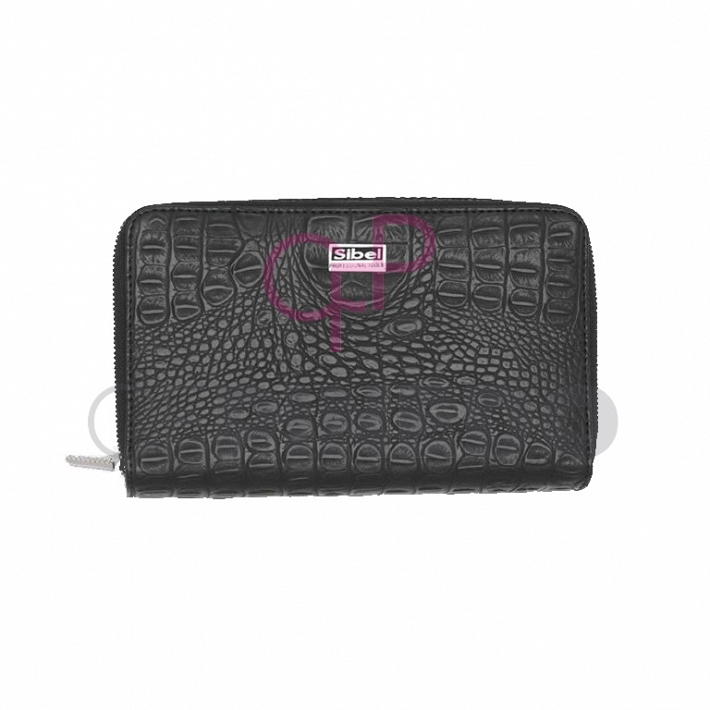 ESTUCHE WALLET NEGRO MATE COCODRILO PAR6 TIJERAS REF. 0151006_1