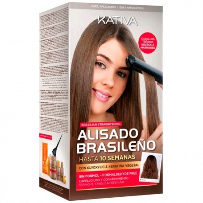 KATIVA KIT ALISADO BRASILEO CABELLOS TEIDOS NEGRO/MARRON