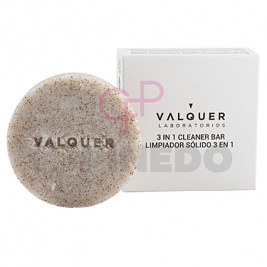 LIMPIADOR SOLIDO 3 EN 1 SUGAR (CON EXFOLIANTE NATURAL VEGETAL) 50 G. VALQUER