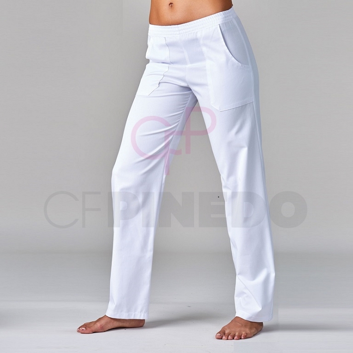 PANTALON GOMA BLANCO REF.110 T.S