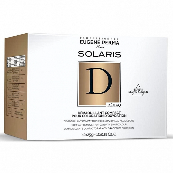 SOLARIS DEMAQUILLANTE COMPACTO PARA COLORACION 12x25 G. EUGENE PERMA