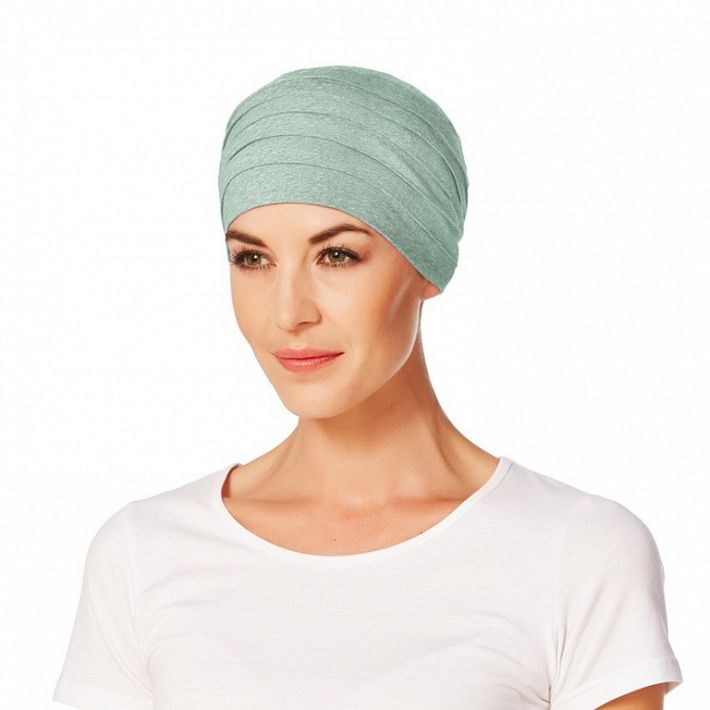 TURBANTE YOGA - BAMBU VERDE AGUA JASPEADO